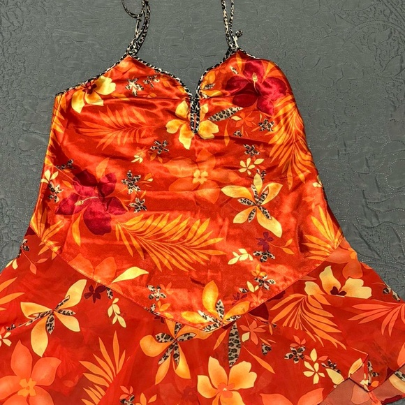 SUPER SHORT FLORAL SLIP - Picture 1 of 3